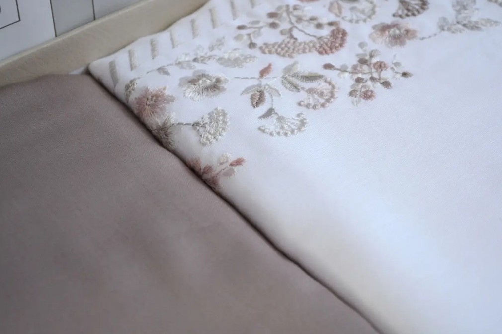 Комплект постельного белья Dantela Delia Pudra евро