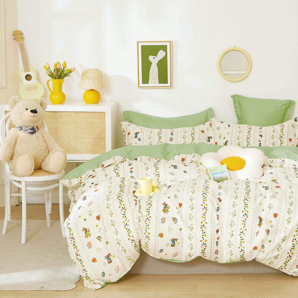 Комплект постільної білизни Home Line Зайченята полуторний