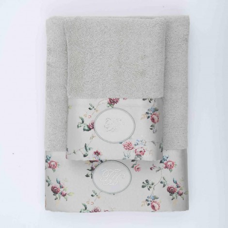 Набір рушників Tivolyo Home Roseland  2 шт grey