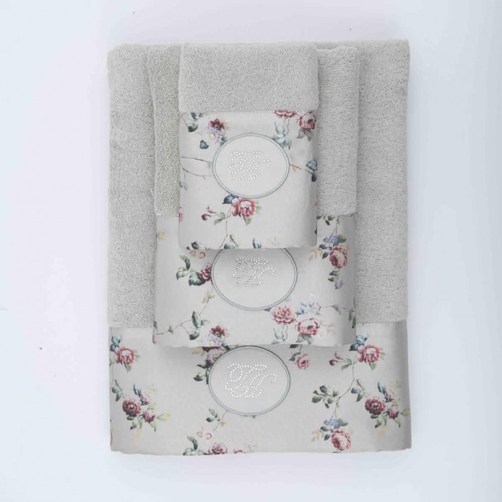 Набір рушників Tivolyo Home Roseland 3 шт grey