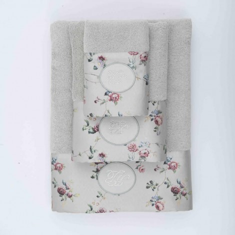 Набір рушників Tivolyo Home Roseland 3 шт grey