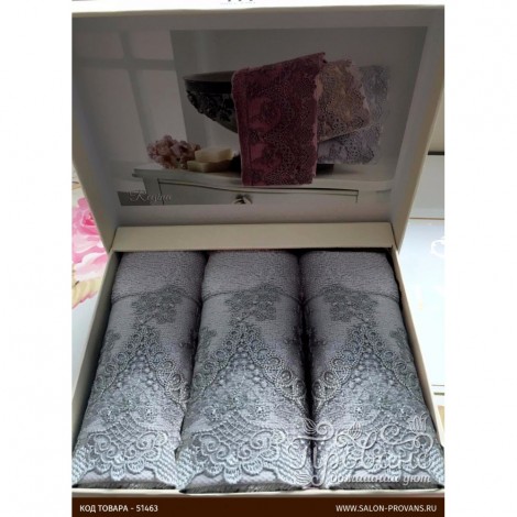 Набір кухонних рушників Tivolyo Home Regina grey 3 шт