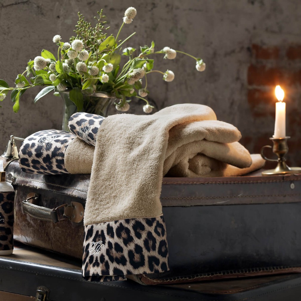 Набір рушників Tivolyo Home Leopard bej 3 шт