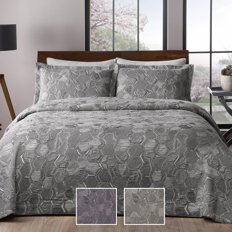 Покривало з наволочками 260×260 Tivolyo Home Henry beige