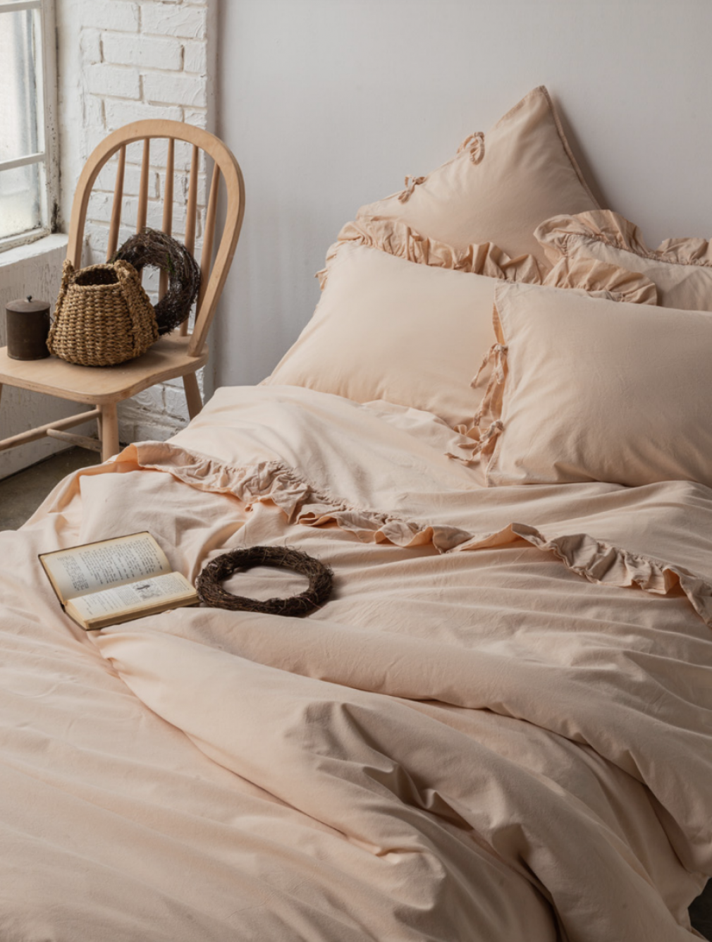Комплект постільної білизни Issimo Home Frill beige