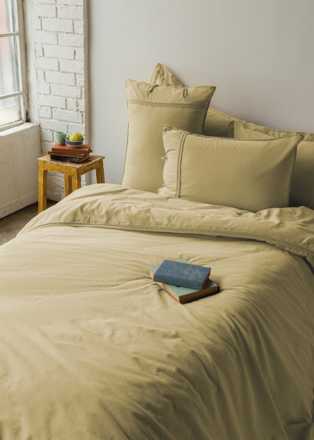 Комплект постільної білизни Issimo Home Drope Poplin Saphron євро