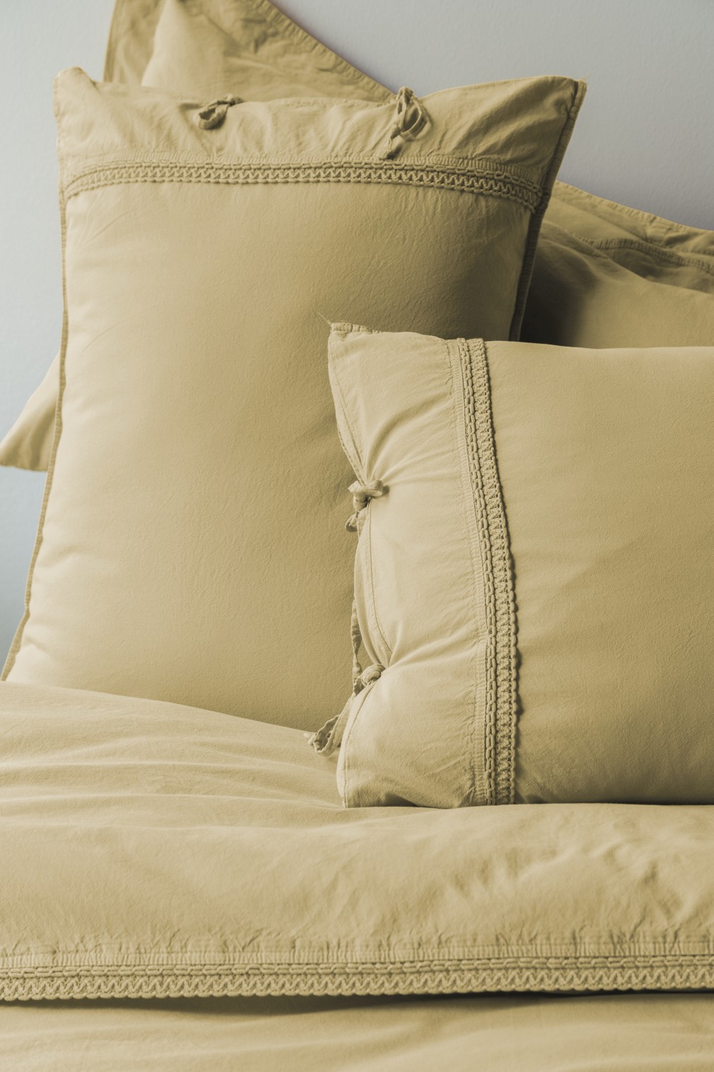 Комплект постільної білизни Issimo Home Drope Poplin Saphron євро