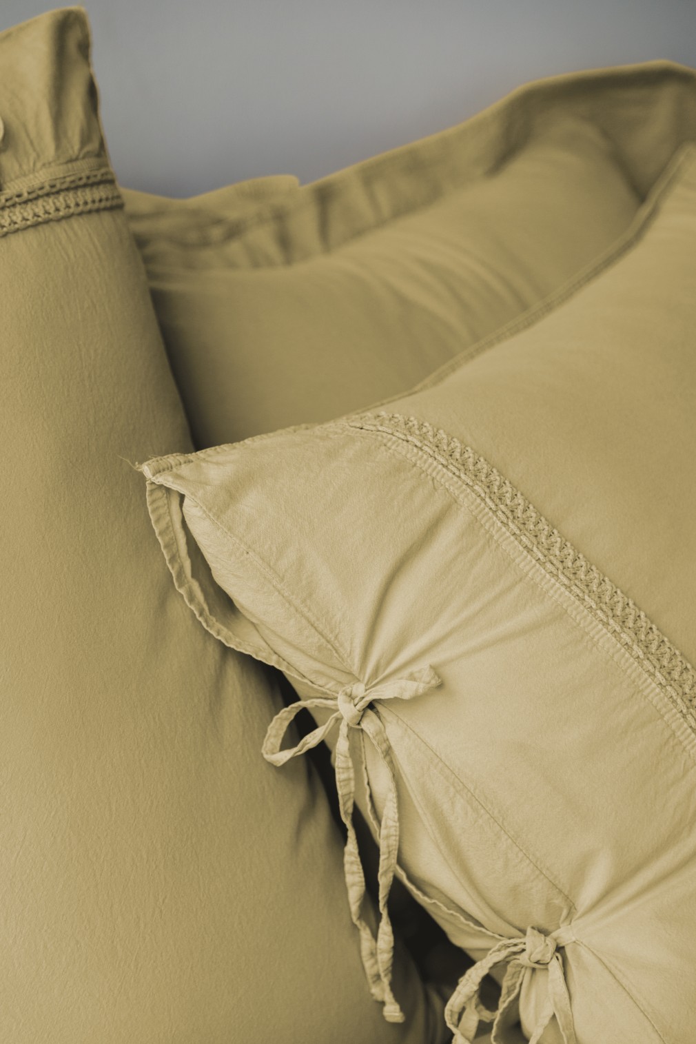 Комплект постільної білизни Issimo Home Drope Poplin Saphron євро