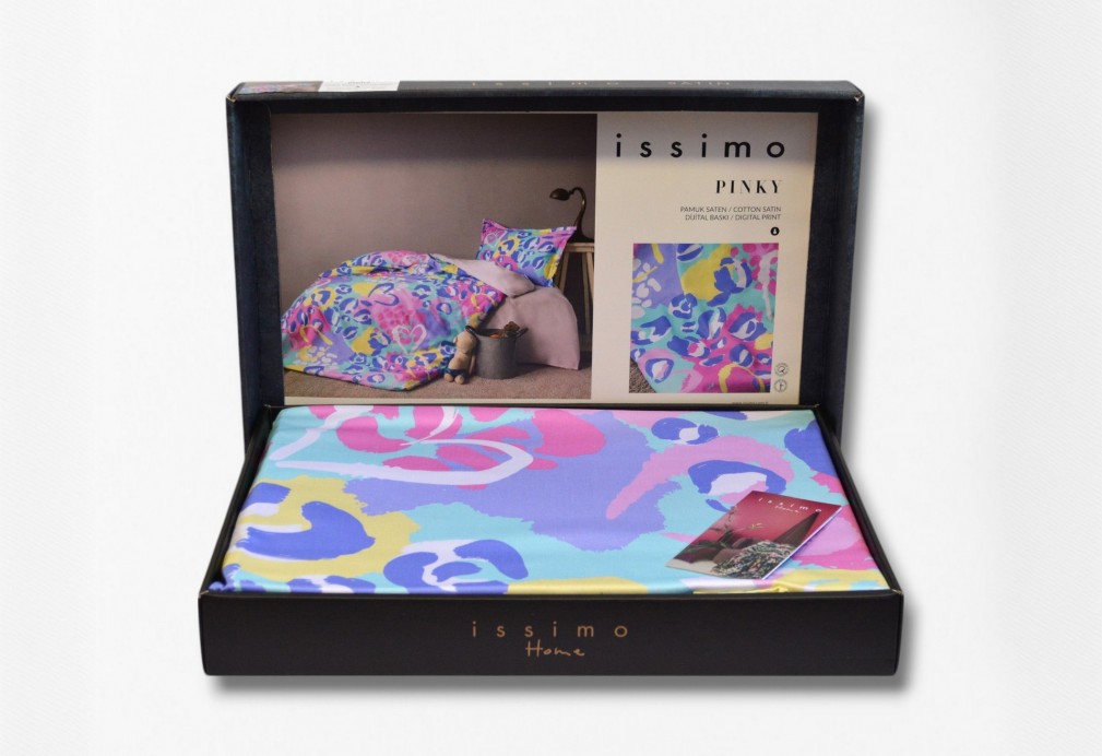 Комплект постільної білизни Issimo Home Digital Satin 160х220 см Pinky