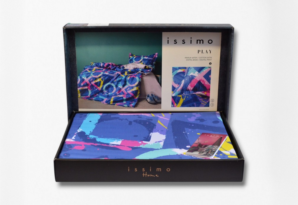 Комплект постільної білизни Issimo Home Digital Satin 160х220 см Play