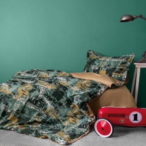 Комплект постільної білизни Issimo Home Digital Satin 160х220 см Rocky