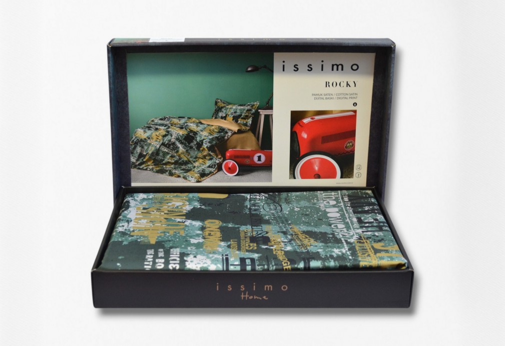 Комплект постільної білизни Issimo Home Digital Satin 160х220 см Rocky