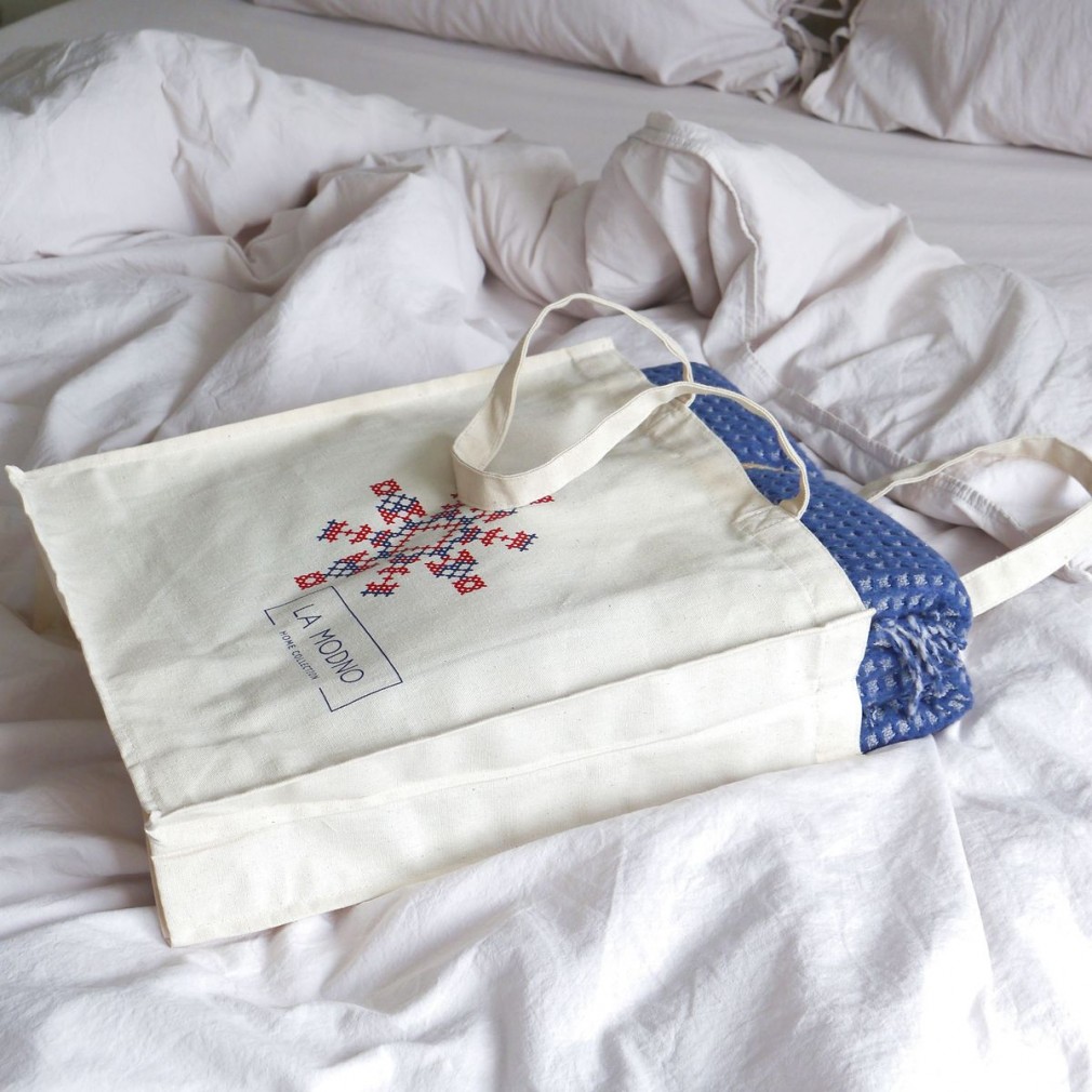 Покрывало La Modno 200x220 Cosy Sky Grey-Raspberry