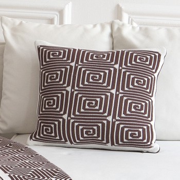 Наволочка La Modno Monogram Brown-Ecru 
