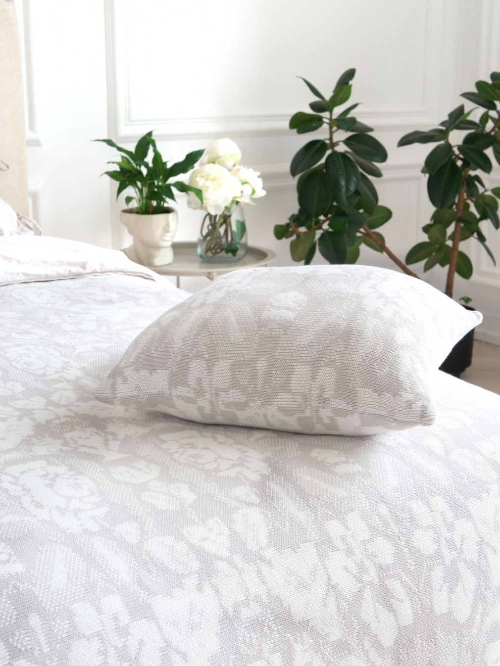 Покривало La Modno Rose Gray-Ecru