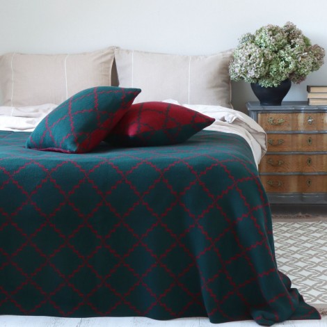 Покривало La Modno Diamond Green-Burgundy 