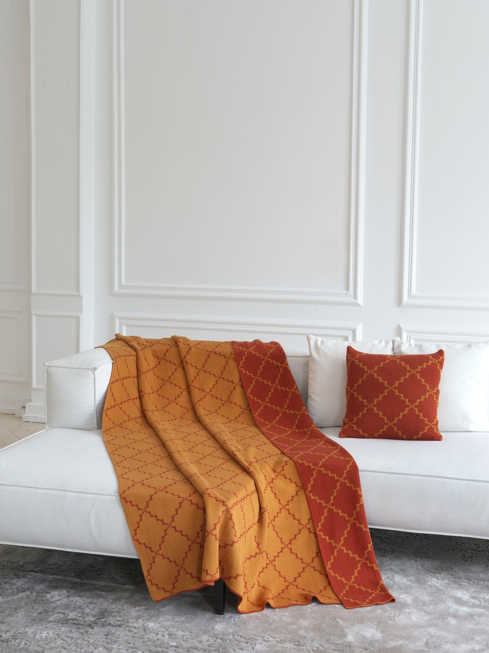 Покривало La Modno Diamond Orange-Mustard 