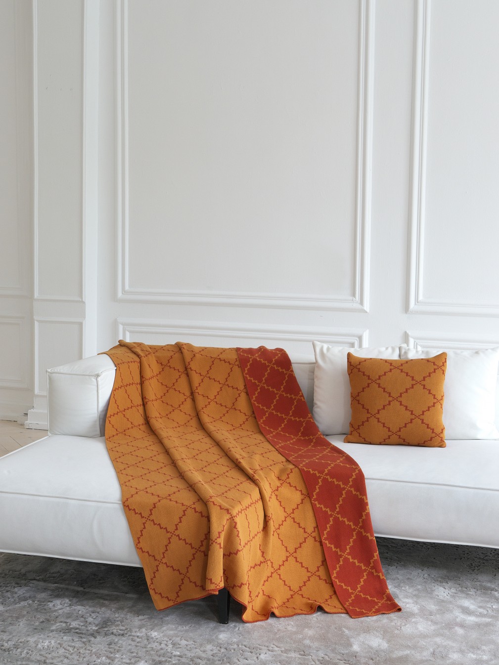 Покривало La Modno Diamond Orange-Mustard 