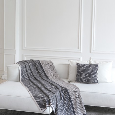 Покривало La Modno Monogram Anthracite-Beige 