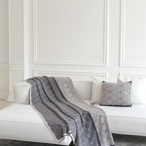 Покривало La Modno Monogram Anthracite-Beige 