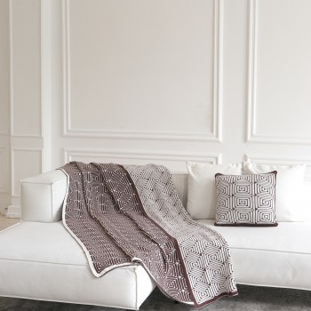 Покрывало La Modno Monogram Brown-Ecru 