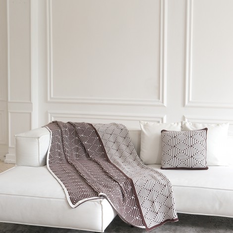 Покривало La Modno Monogram Brown-Ecru 