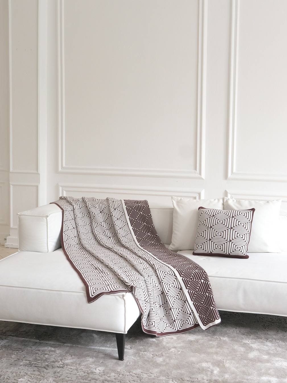 Покривало La Modno Monogram Brown-Ecru