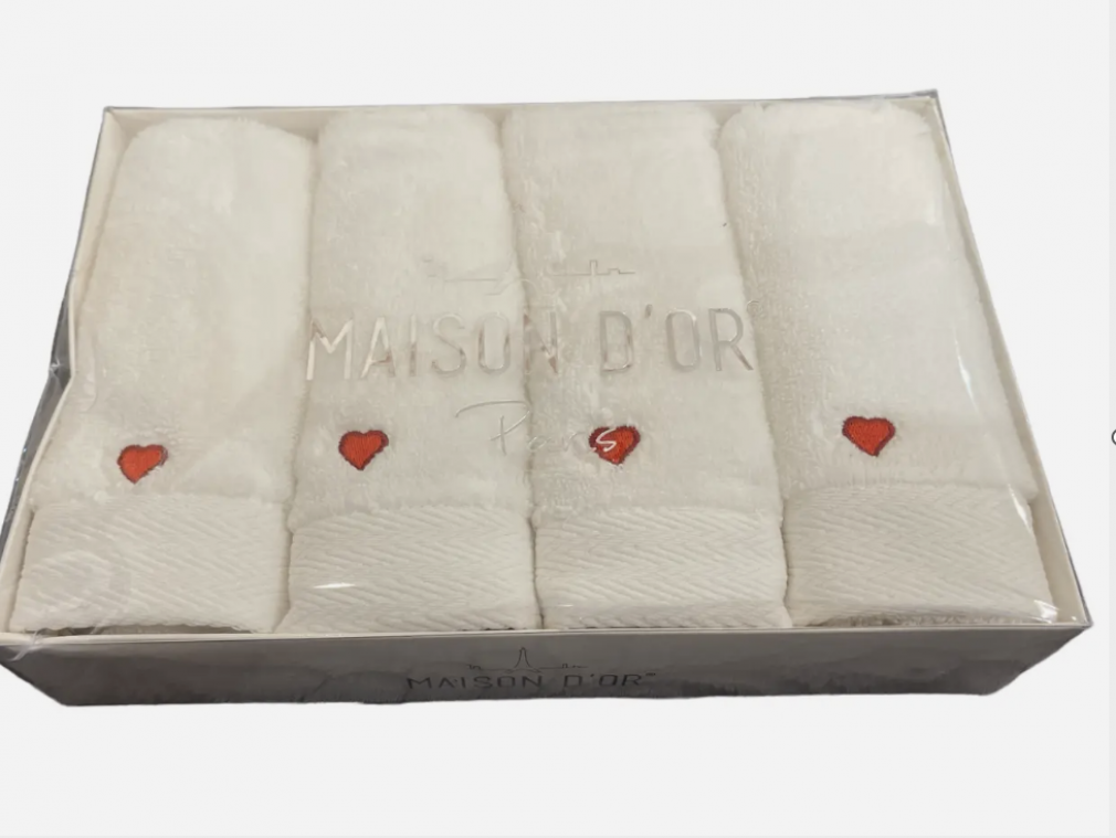 Рушники для рук Soft Hearts Maison D’or червоний