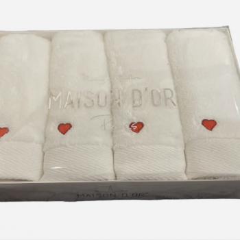 Полотенца для рук Soft Hearts Maison D’or красный