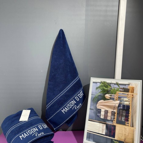 Комплект рушників Maison D'or navy/white  2 шт.