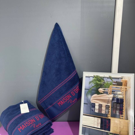 Комплект рушників Maison D'or navy/red   2 шт.