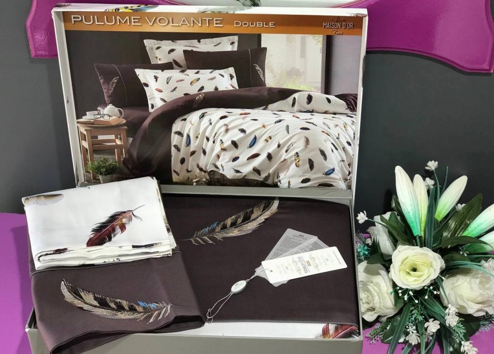 Комплект постільної білизни Maison d'or Pulume Volante kahve