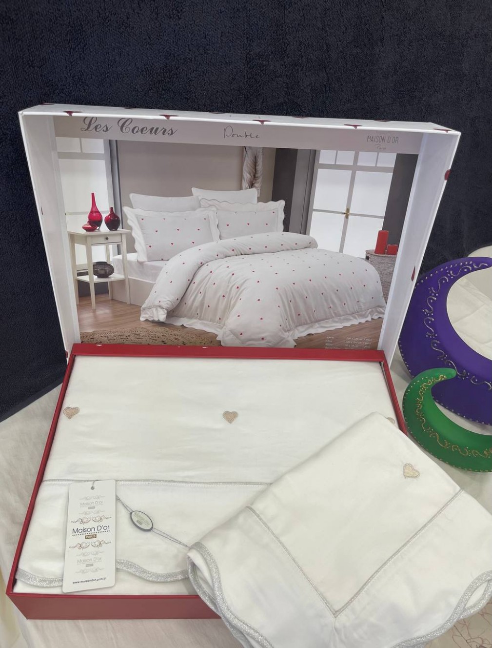 Комплект постільної білизни Maison D`or Les Coeurs Ecru-Beige
