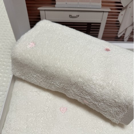 Набір рушників Grazie Home Tiny hearts white-pudra 2 шт (75х150,50х100)