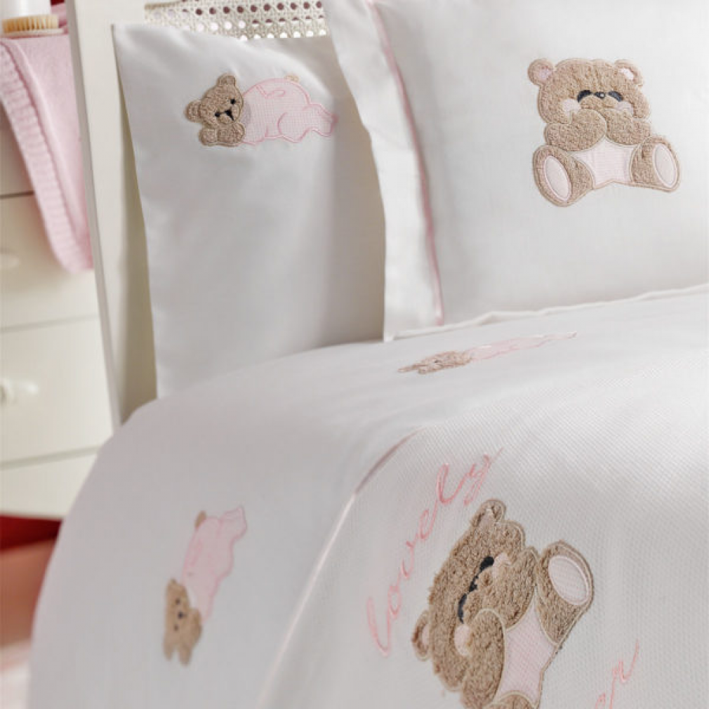 Комплект постільної білизни Tivolyo Home Bebe Lovely pink