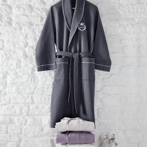 Халат чоловічий вафельний Maison D`or Karius grey