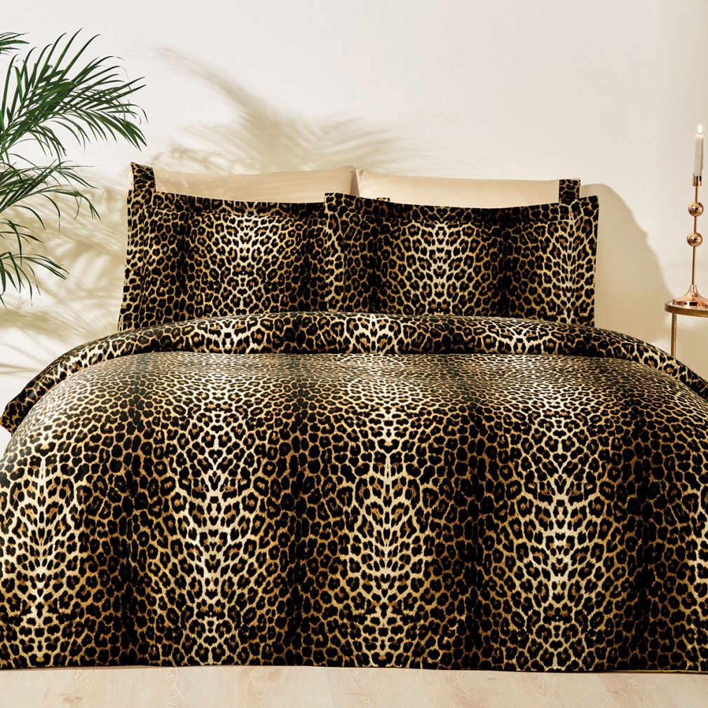 Комплект постільної білизни Tivolyo Home Leopard євро