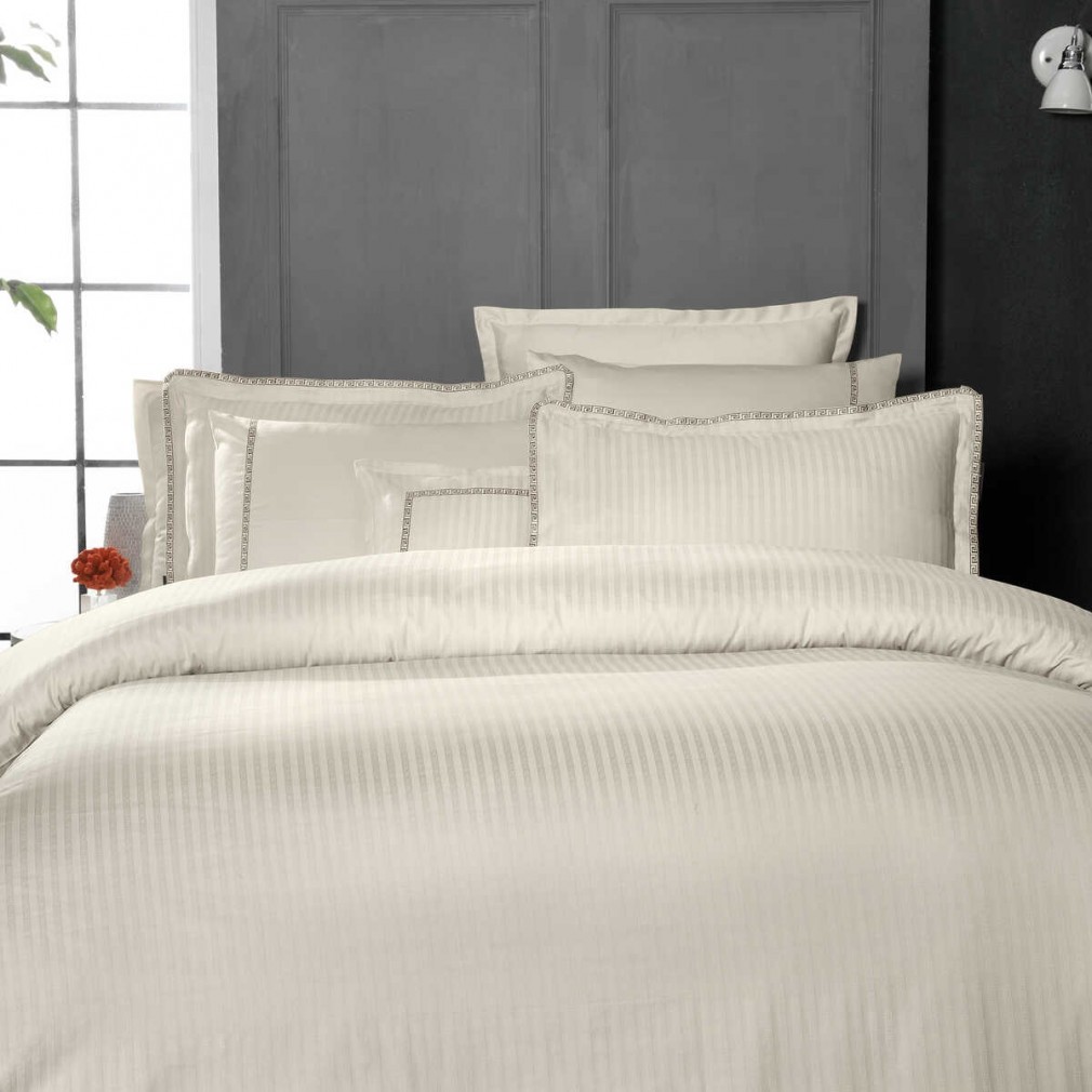 Комплект постільної білизни Sarev Jacquard Bej Stripe 300 TC 