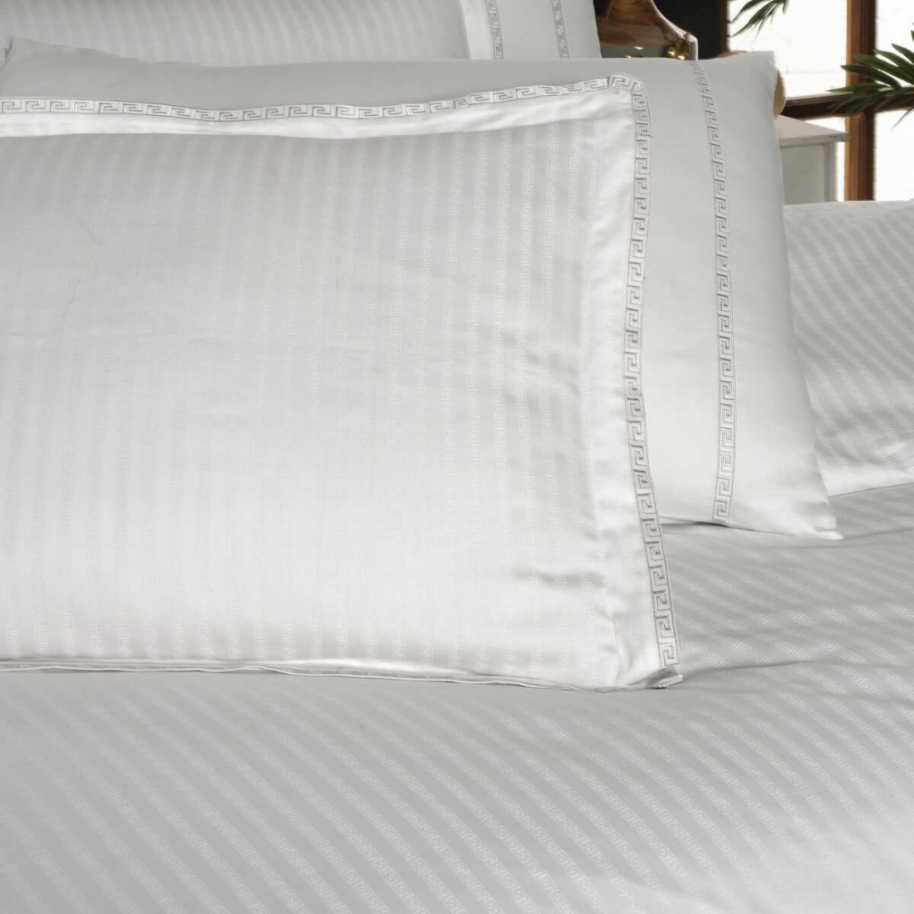 Комплект постільної білизни Sarev Jacquard Beyaz Stripe 300 TC 