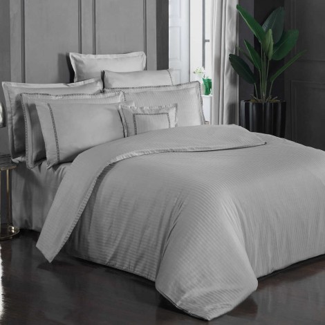 Комплект постільної білизни Sarev Jacquard Grey Stripe 300 TC 