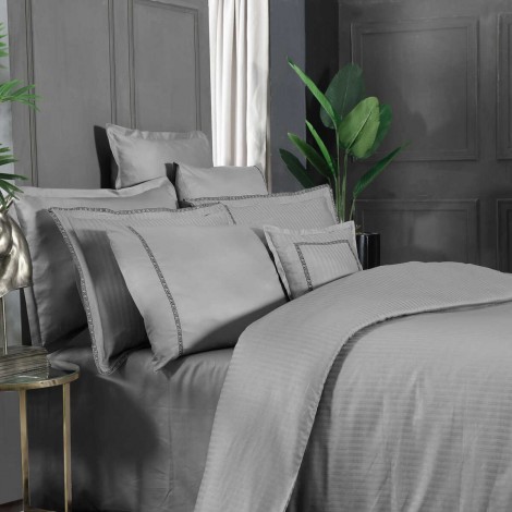 Комплект постільної білизни Sarev Jacquard Grey Stripe 300 TC 