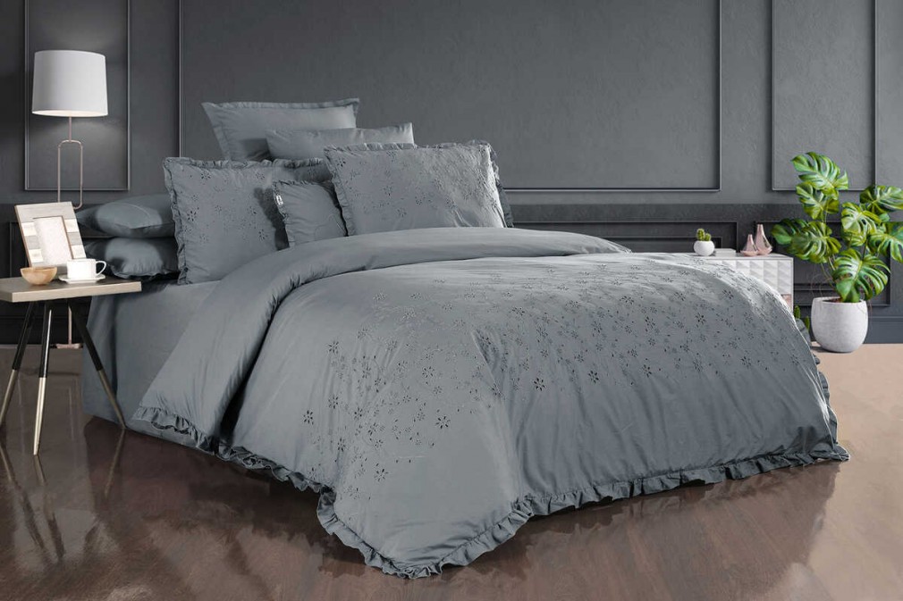 Комплект постільної білизни Sarev Peste Percale Grey 300 TC 