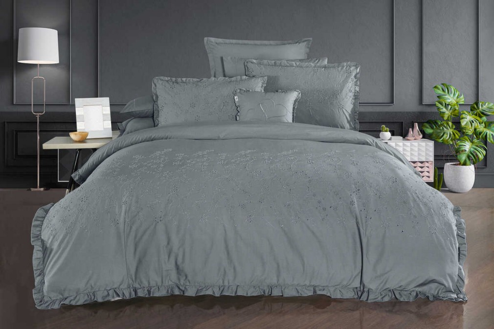 Комплект постільної білизни Sarev Peste Percale Grey 300 TC 