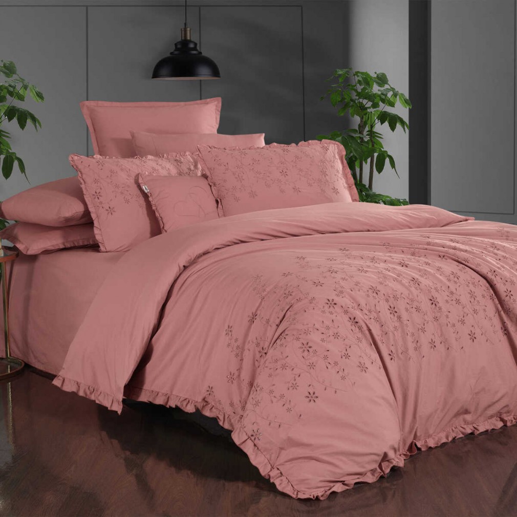 Комплект постільної білизни Sarev Peste Percale Pembe 300 TC 