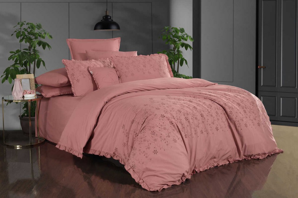 Комплект постільної білизни Sarev Peste Percale Pembe 300 TC 