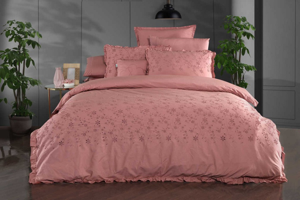 Комплект постільної білизни Sarev Peste Percale Pembe 300 TC 
