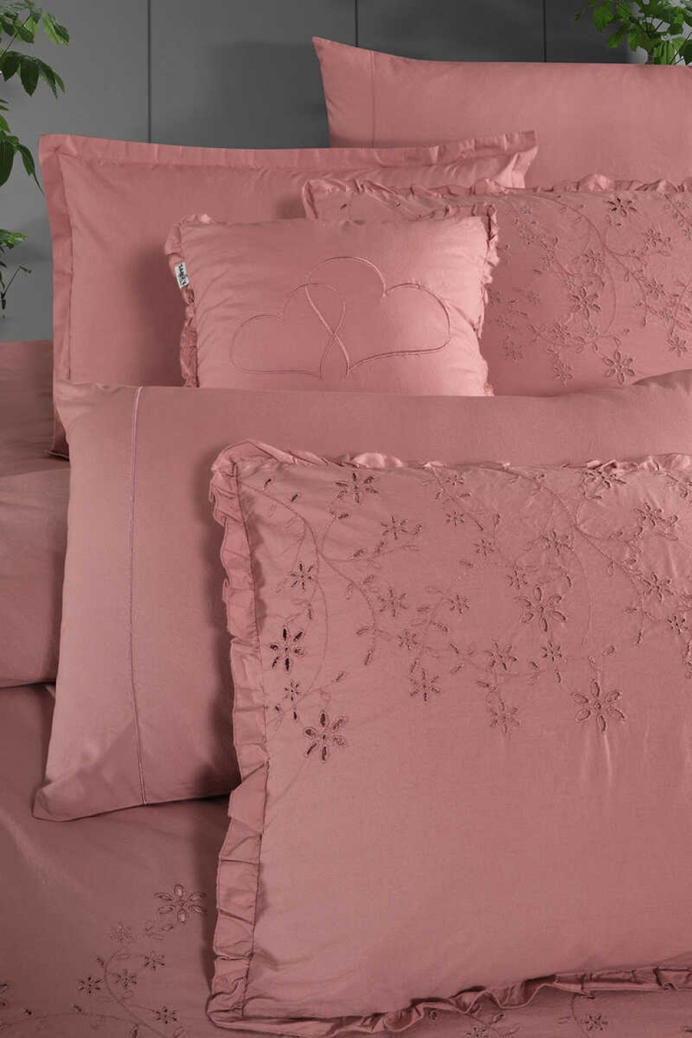 Комплект постільної білизни Sarev Peste Percale Pembe 300 TC 