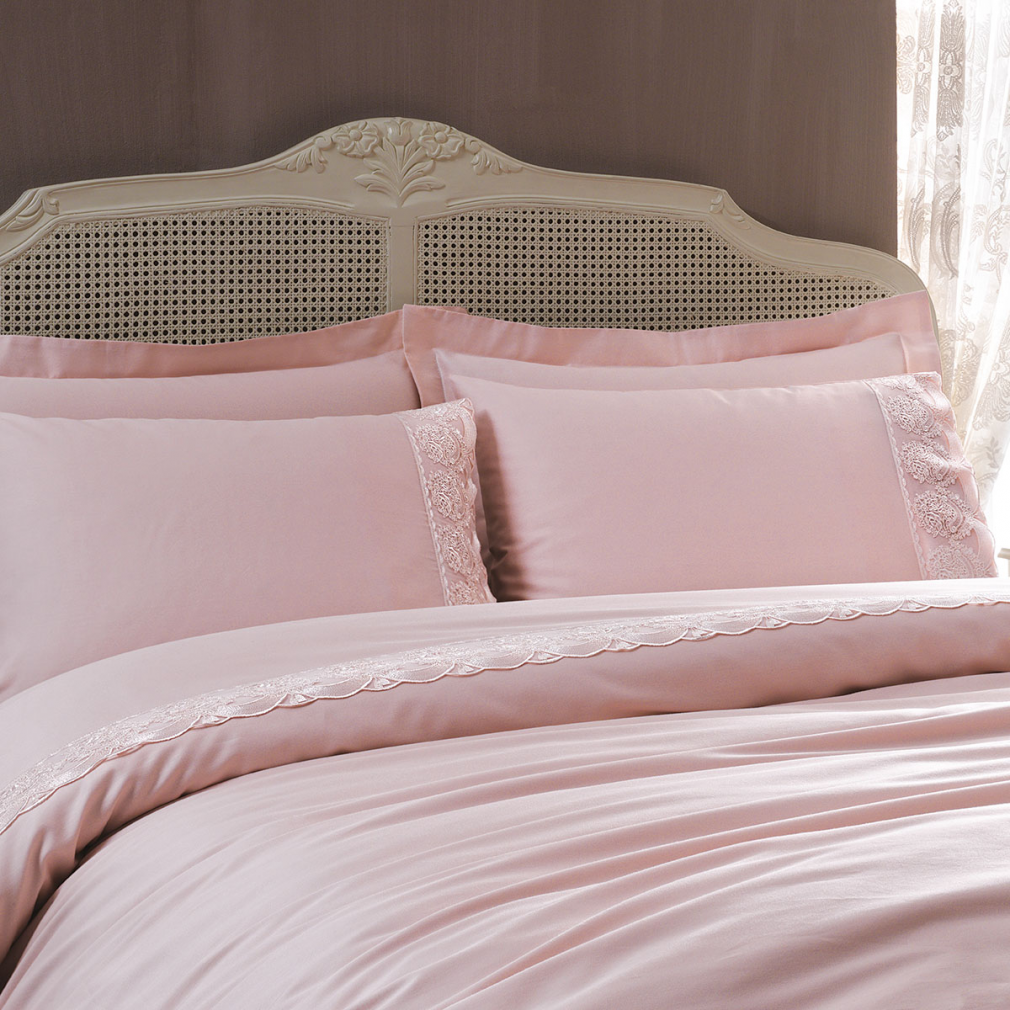 Комплект постільної білизни Diamond Tivolyo Home pudra