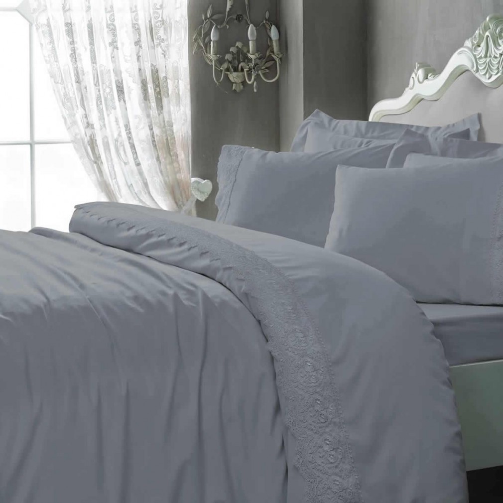 Комплект постільної білизни Elegant Tivolyo Home сірий