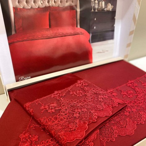 Комплект постільної білизни Regina Tivolyo Home bordo